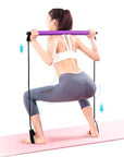Barra de pilates con bandas de resistencia – Entrenamiento completo y personalizado