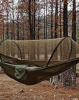 Hamaca portátil para camping con mosquitero – Comodidad y protección