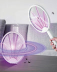 RAQUETA ELÉCTRICA MATAMOSQUITOS USB – 1600 V, LUZ UV Y BATERÍA RECARGABLE