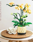 Orquídea decorativa tipo Lego – Un toque de naturaleza en versión creativa
