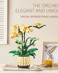 Orquídea decorativa tipo Lego – Un toque de naturaleza en versión creativa
