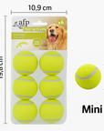Pelotas de tenis para perro pequeño pack X6 – Rebote, diversión y resistencia