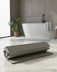 Alfombra de baño de piedra de diatomita plegable/enrollable - Super Absorbente