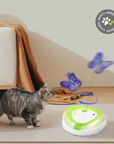 Juguete interactivo para gato con mariposa y pelota giratoria – Diversión 360° garantizada