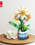 Margarita decorativa para armar con bloques – Creatividad en flor para tu casa o escritorio