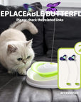 Juguete interactivo para gato con mariposa y pelota giratoria – Diversión 360° garantizada