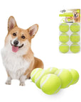 Pelotas de tenis para perro pack X6 – Rebote, diversión y resistencia