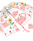 Paraguas infantiles de gatitos transparentes
