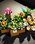 Set de suculentas tipo Lego – Decoración mini para armar y coleccionar