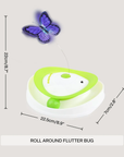 Juguete interactivo para gato con mariposa y pelota giratoria – Diversión 360° garantizada