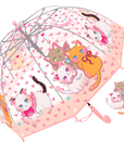 Paraguas infantiles de gatitos transparentes