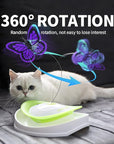 Juguete interactivo para gato con mariposa y pelota giratoria – Diversión 360° garantizada