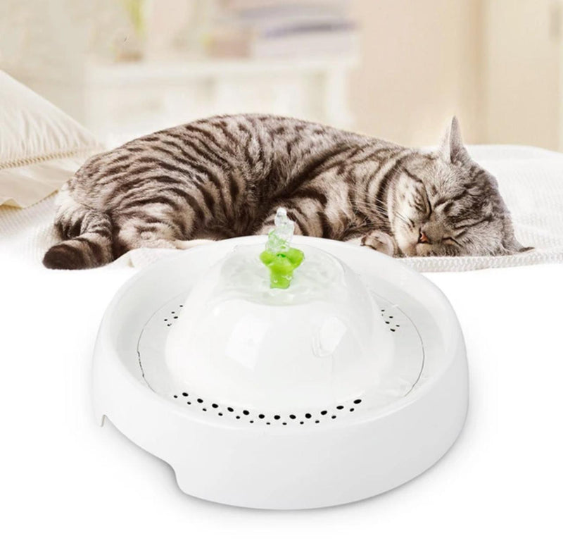 FUENTE DE AGUA PARA MASCOTAS REVISAR#BLANCO CON VERDE