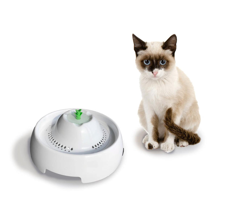 FUENTE DE AGUA PARA MASCOTAS REVISAR#BLANCO CON VERDE