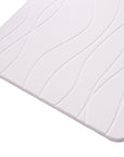 Alfombra de baño absorbente de piedra de diatomeas - Blanco con lineas