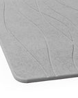 Alfombra de baño absorbente de piedra de diatomeas - Gris con lineas