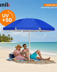 Sombrilla de Playa Reforzada con Anclaje y Protección UV50+