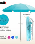 Sombrilla de Playa Reforzada con Anclaje y Protección UV50+