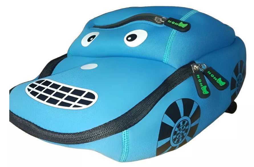 MOCHILA INFANTIL AUTO 3D – DIVERTIDA, IMPERMEABLE Y ESPACIOSA