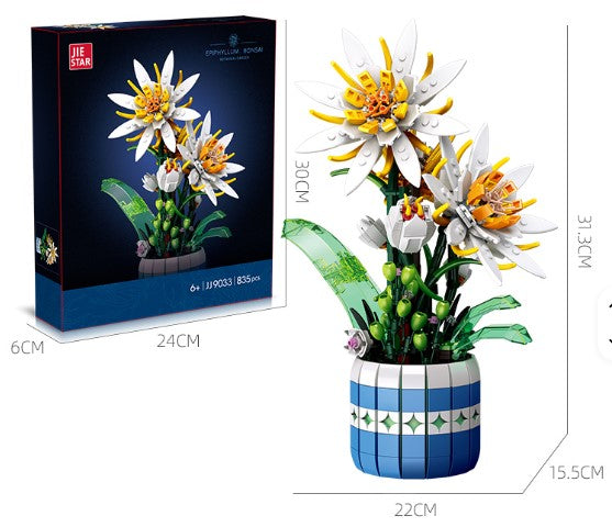 Margarita decorativa para armar con bloques – Creatividad en flor para tu casa o escritorio