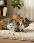Juguete peluche de hueso pescado con Catnip para gato – Diversión, ejercicio y relax asegurado