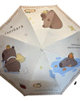 Paraguas plegable inverso de capybara portatil con proteccion UV+