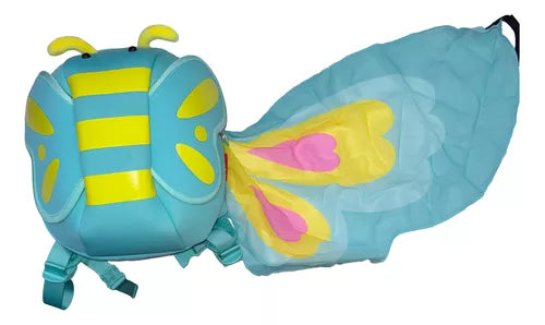 MOCHILA INFANTIL MARIPOSA CON ALAS 3D – IMPERMEABLE Y DIVERTIDA
