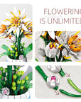 Margarita decorativa para armar con bloques – Creatividad en flor para tu casa o escritorio