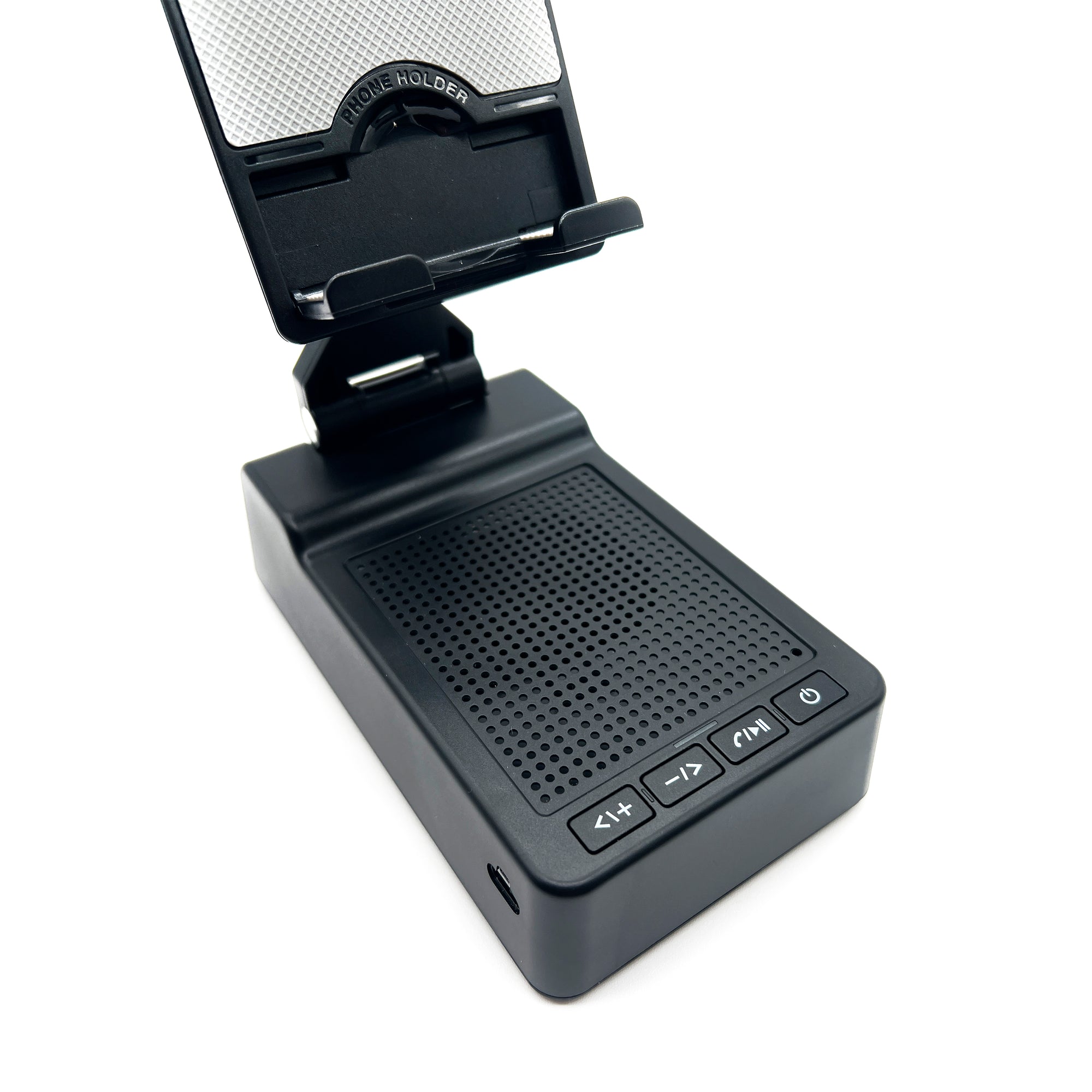 Soporte para celular con parlante bluetooth integrado