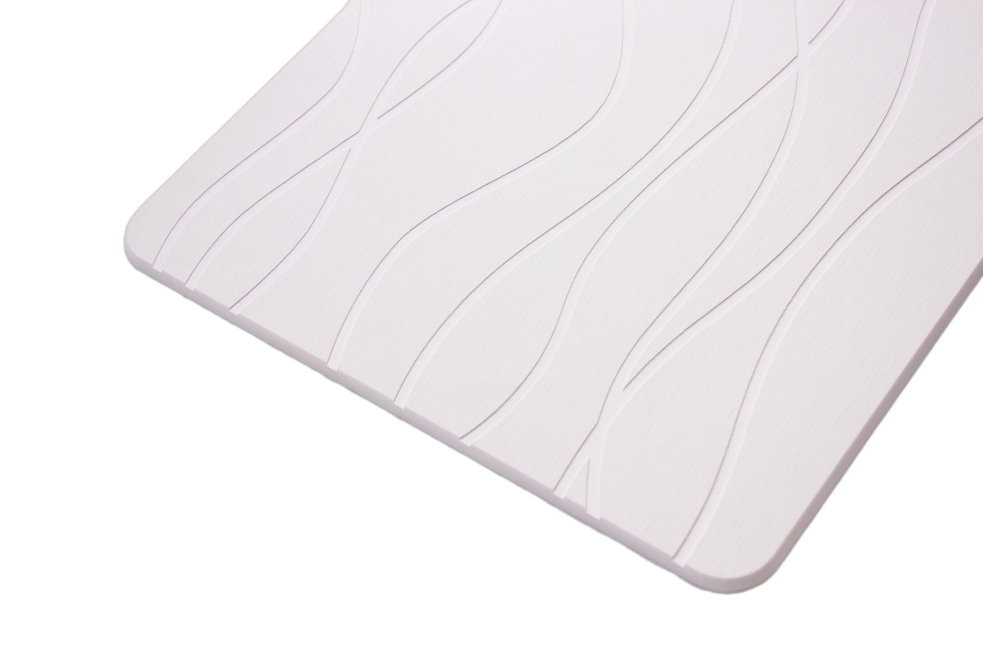 Alfombra placa de baño absorbente de piedra de diatomeas - Blanco con lineas