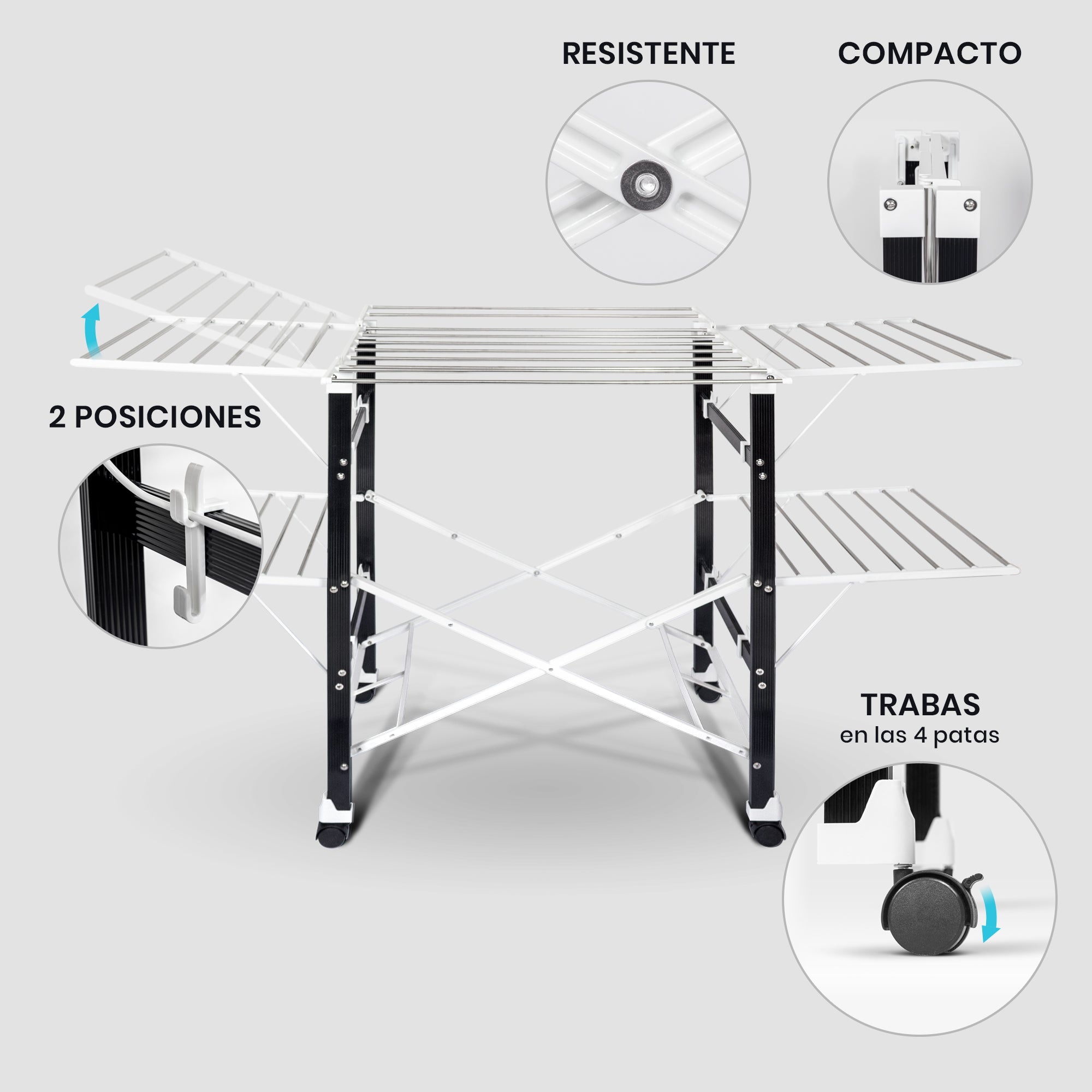 TENDER DE ALUMINIO CON EXTENSIONES LATERALES – GRAN CAPACIDAD Y MOVILIDAD