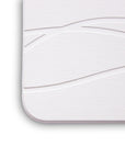 Alfombra placa de baño absorbente de piedra de diatomeas - Blanco con lineas