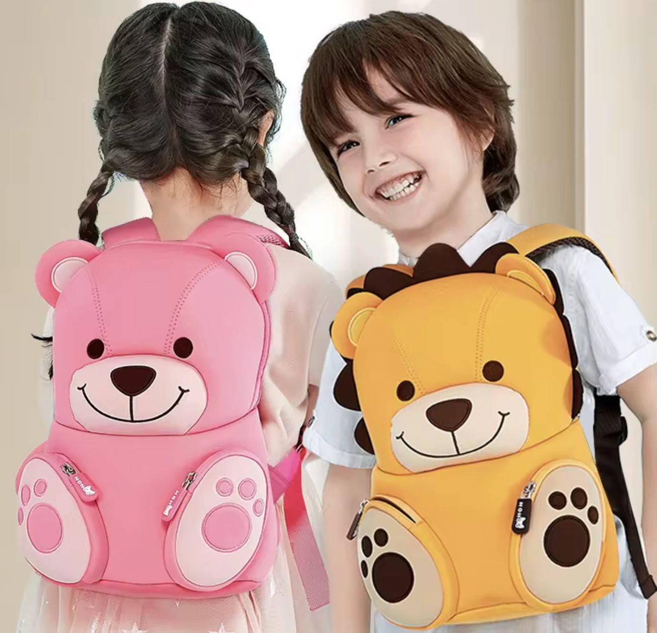 MOCHILA INFANTIL OSO 3D – IMPERMEABLE Y CÓMODA